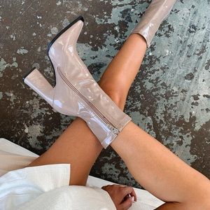 Princess Polly Patent Leather Booties
